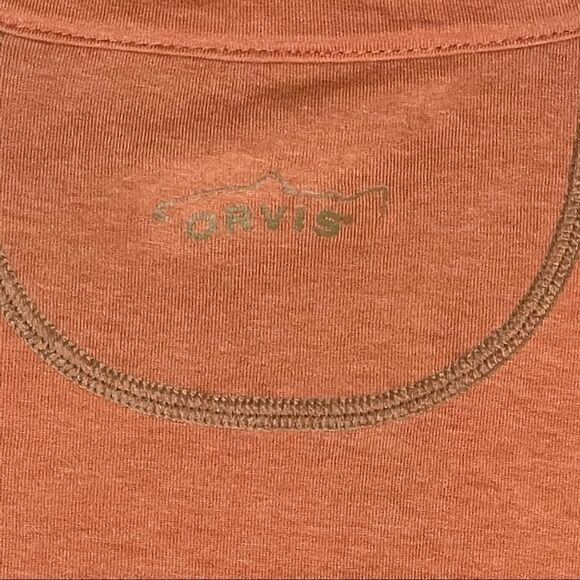 Orvis Trout Bum Quarter Zip Top in Burnt Orange Size Medium - Picture 8 of 10